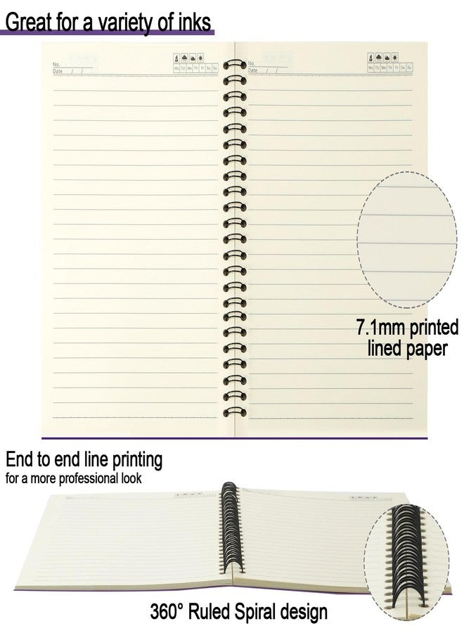 Epakh 22 Pack A5 Spiral Notebook with Kraft Cover, Back to School Hardcover Spiral Journal Notebook 5.5 x 8.3 Inch, First Day of School Travel Journal Notepad, 50 Sheets 100 Pages(Purple,Lined) - Image 4